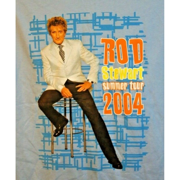 Rod Stewart T Shirt Vintage Concert Band Summer Tour Tee Music Size L - Picture 2 of 4